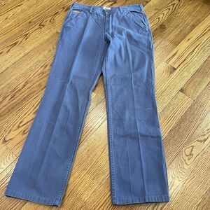 Southern Tide RT-7 Pants Mens‎ 34x34 Blue Faux Leather Trim Casual Preppy